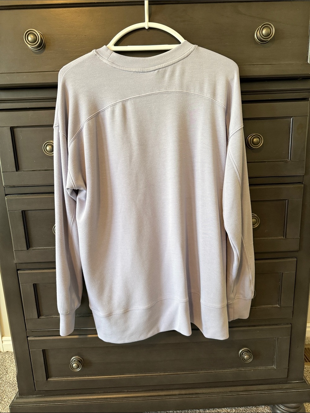 Women's Lavender Relaxed Crewneck Sweatshirt - Picture 6 of 8